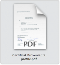 Certificat provenienta profile